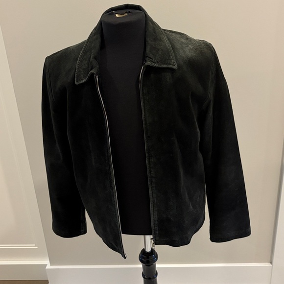 Women’s Vintage Black Bomber-Style Lined Jacket - Picture 5 of 6